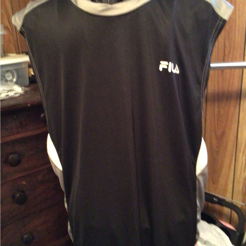 Fila Black and Grey Athletic Tank